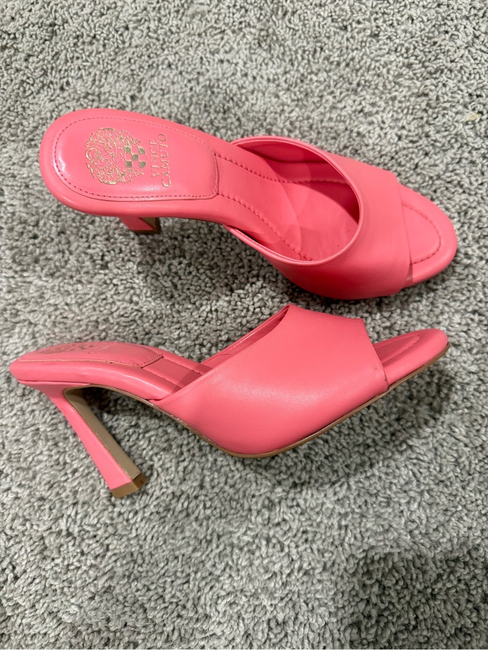 ✨Vince Camuto Pink Open-Toe Slide Mules sz 8